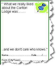 Customer Comment Card