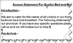 Access Statements for Bed and Breakfast Owners